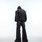 【23s November.】Distressed Hooded Denim Jacket Metallic Jeans Set