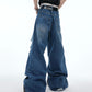 【24s May.】Deconstructed Ripped Fringed Baggy Jeans