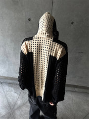 【24s Oct.】Cross-cut Woolen Hooded Drop-shoulder Loose Sweater ArtsKoreanMan