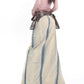 【24s April.】Distressed Raw Edge Gradient Denim Skirt