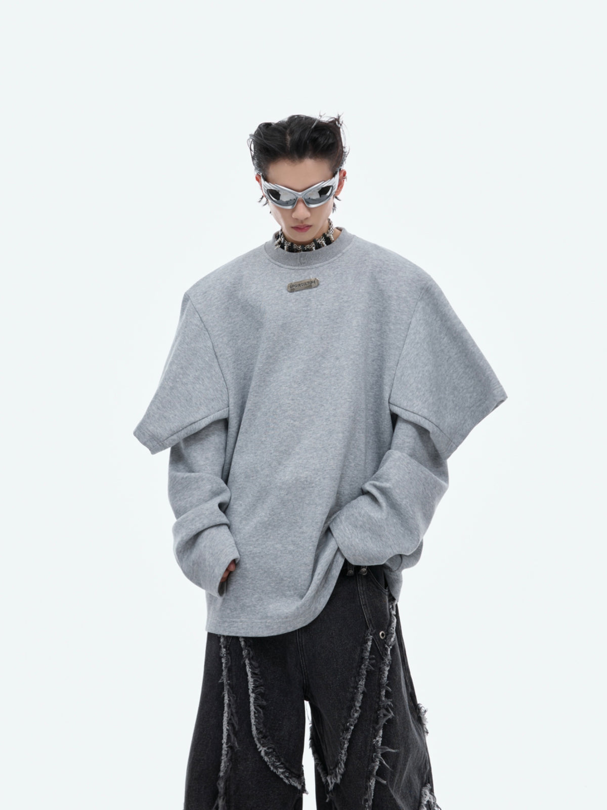 【24s Oct.】Double-layered Round-neck Simple Sweatshirt ArtsKoreanMan