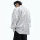 【24s Oct.】Liquid Texture Shiny Shoulder Pad Elegant Shirt