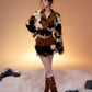 【25s Feb.】Cow Print Faux Fur Coat