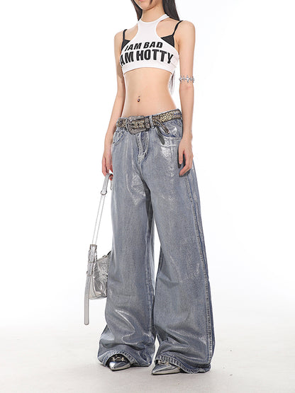 【24s Aug.】Vintage Silver Heavy Straight Jeans