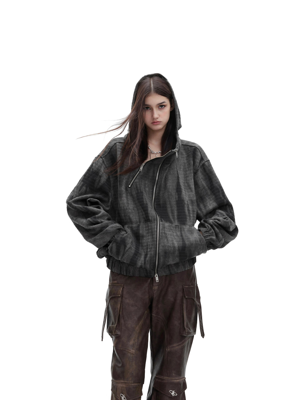 【24s January.】Retro Graffiti Metallic Hooded Sweatshirt ArtsKoreanMan