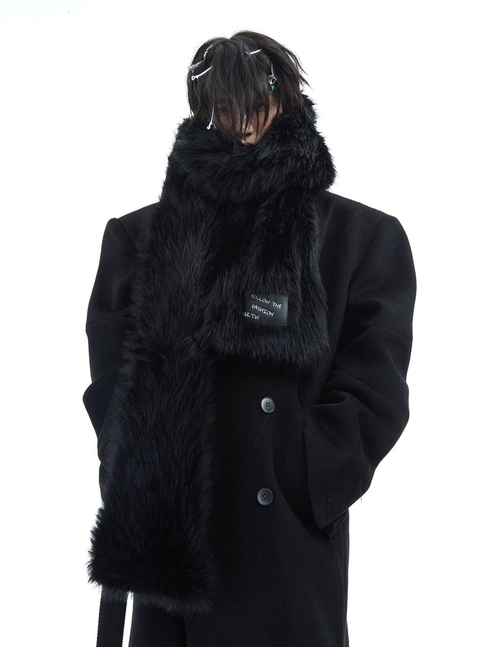 【24s Dec.】Faux Mink Solid Color Plush Scarf ArtsKoreanMan