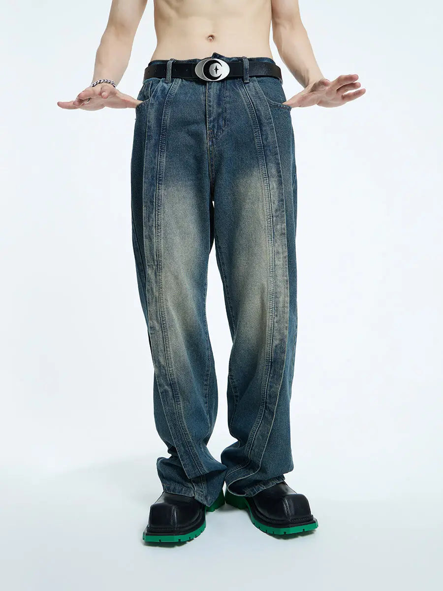 【23s September.】Hip-Hop Relaxed Straight Jeans ArtsKoreanMan