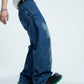 【23s September.】Curved Irregular Wide Leg Jeans