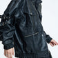 【23s September.】Loose Casual Retro PU Leather Jacket+ Leather Pants-M/L