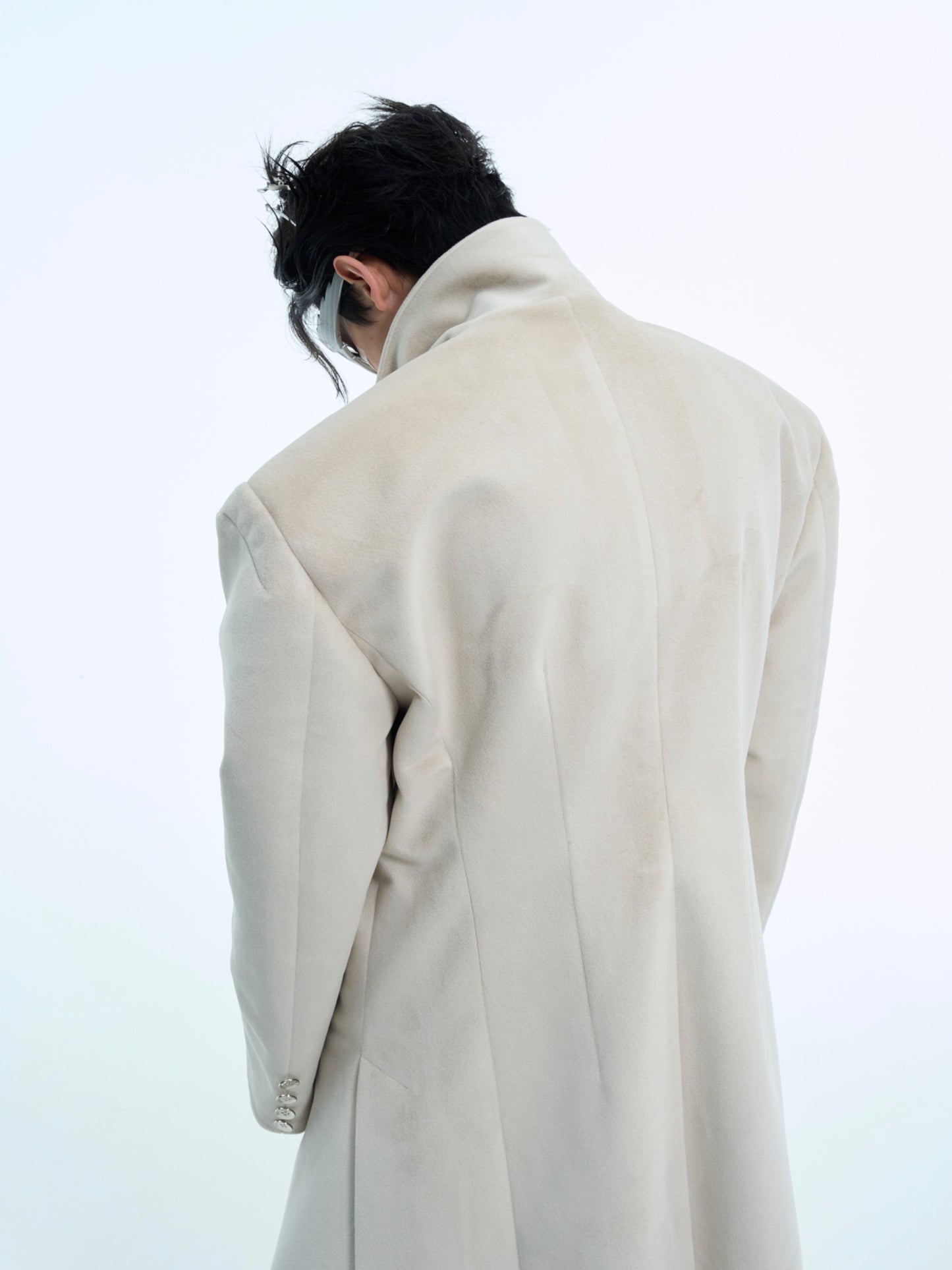 【24s Nov】Heavy Double-breasted Three-dimensional Silhouette Woolen Coat