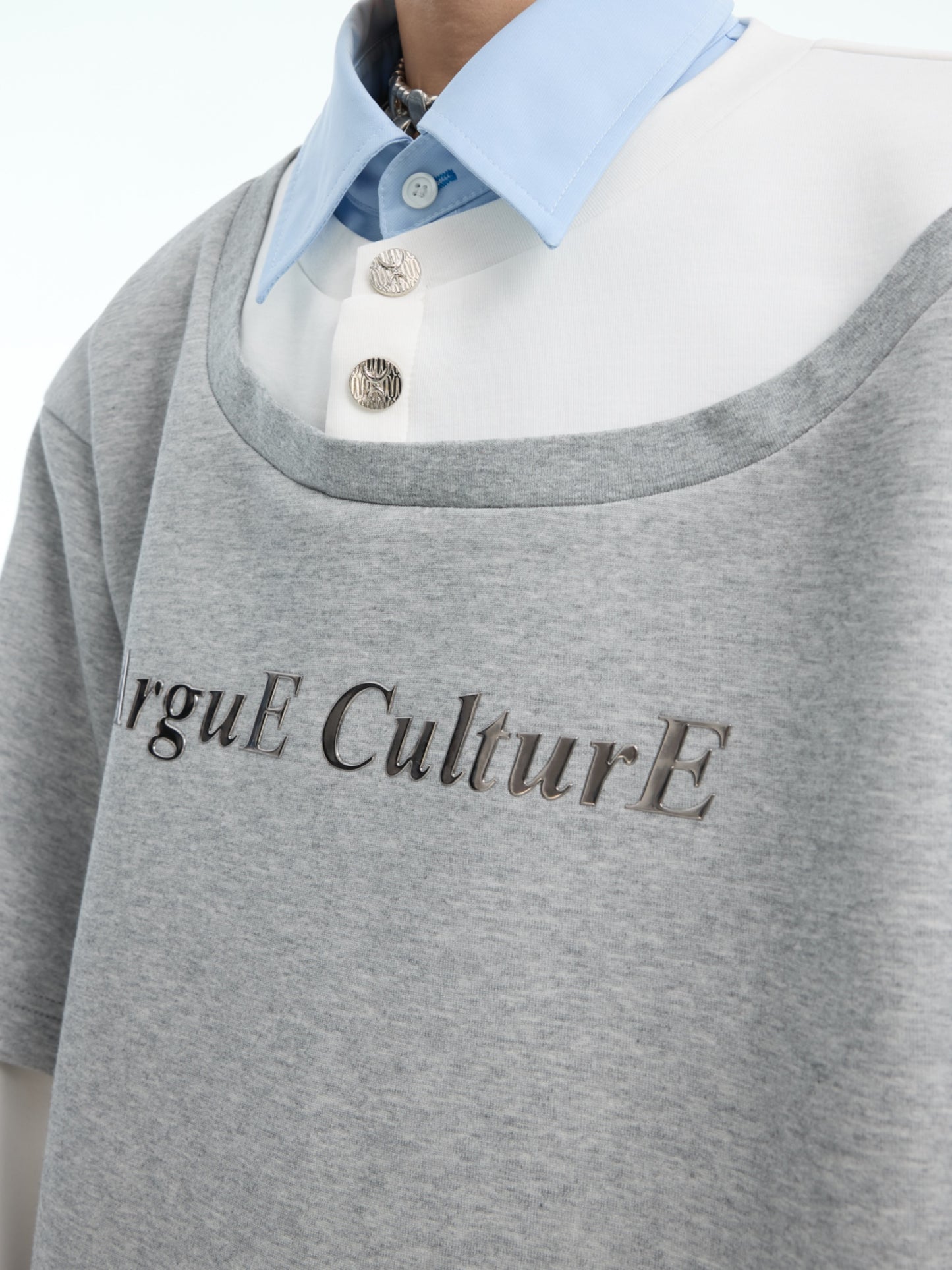 【25s Mar.】Niche Heavyweight Fake Three-piece Contrast Color Stitching Sweatshirt