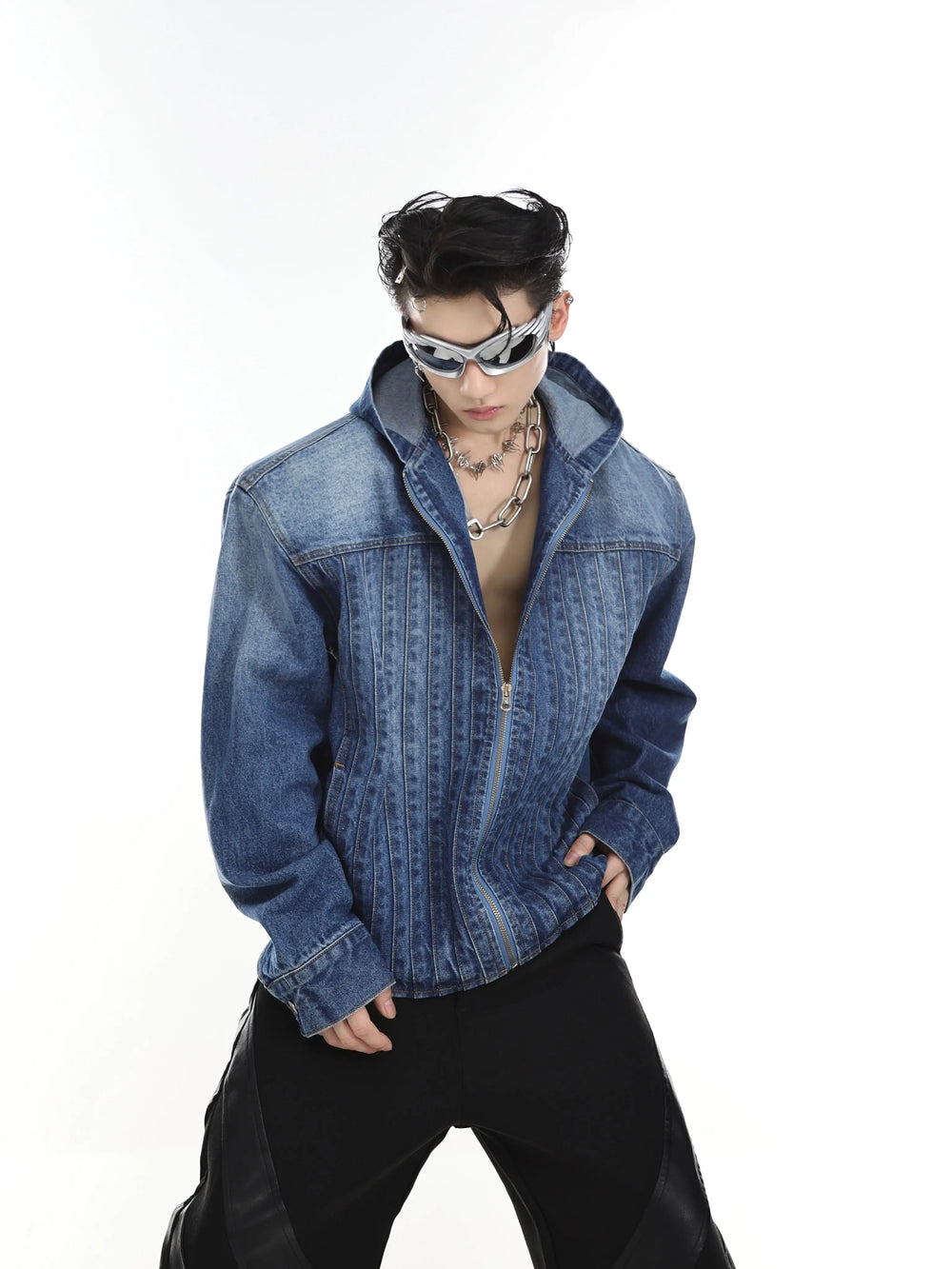【23s Jun.】Padded Hooded Denim Jacket ArtsKoreanMan