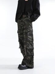 【24s Nov.】Vintage Distressed Camouflage Loose Overalls ArtsKoreanMan
