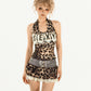 【24s Nov.】Leopard Halter Crop Top