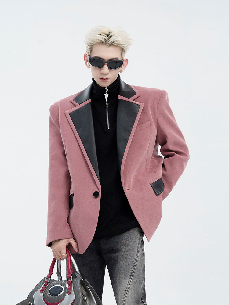 【24s Aug.】Retro High-grade Brushed PU Suit ArtsKoreanMan