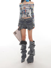 【24s Nov.】Pocketed Distressed Denim Shorts ArtsKoreanMan