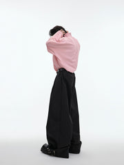 【24s Oct.】High Collar Pleated Loose Lace Shirt ArtsKoreanMan