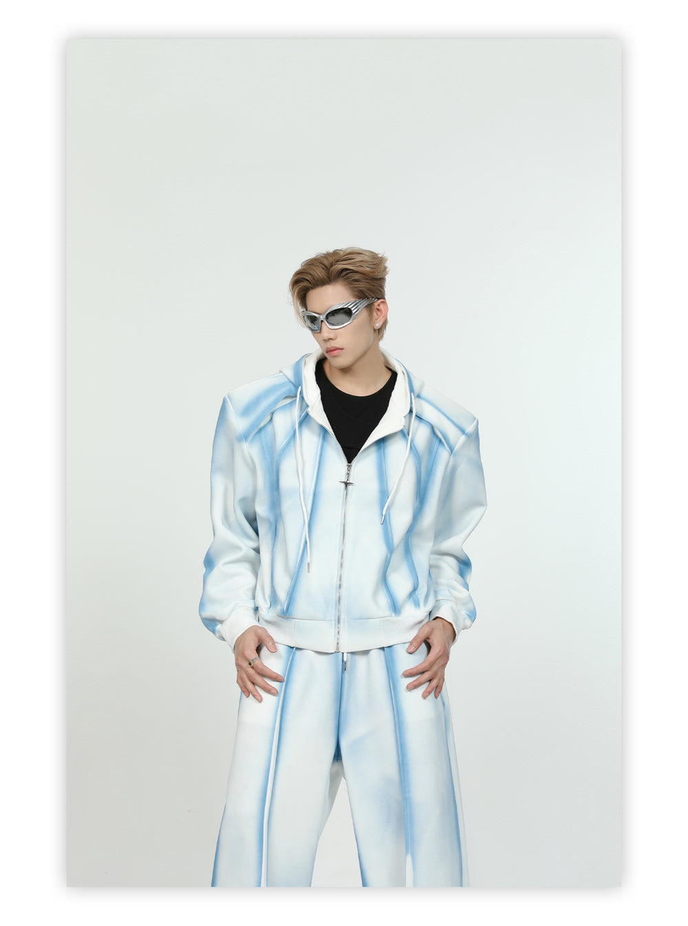 【24s June.】Tie-dyed Gradient Casual Jacket + Straight Wide-leg Pants ArtsKoreanMan