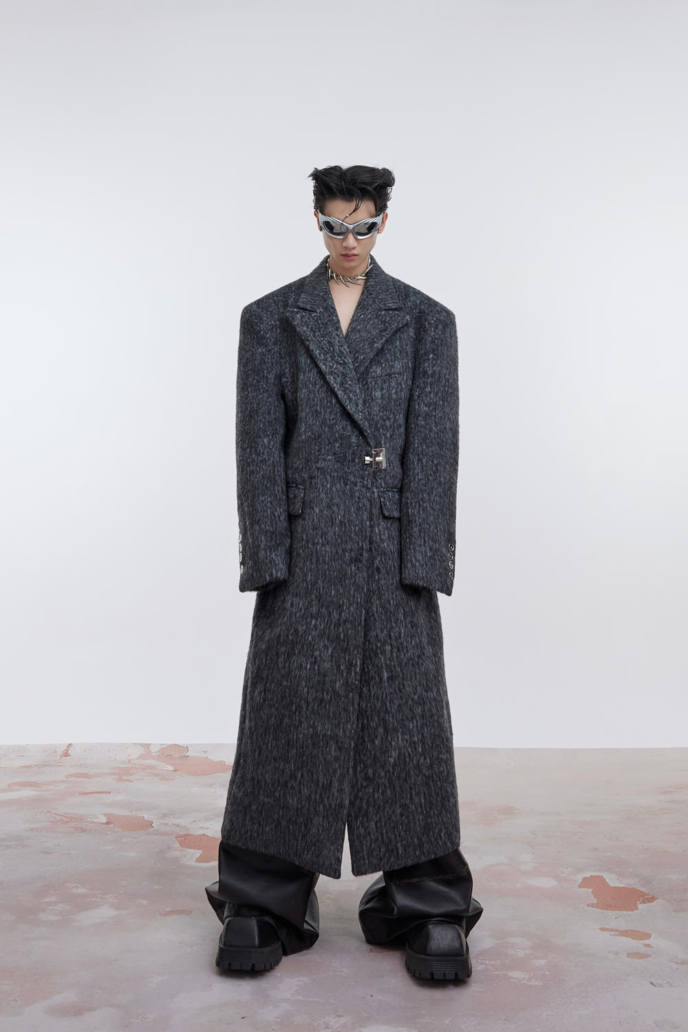 【23s October.】Oversized Shoulder-padded Wool Coat ArtsKoreanMan