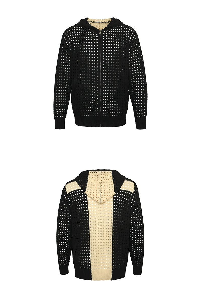 【24s Oct.】Cross-cut Woolen Hooded Drop-shoulder Loose Sweater ArtsKoreanMan