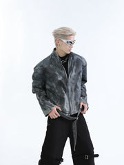 【24s Oct.】Wasteland Style Distressed Silhouette Denim Jacket ArtsKoreanMan