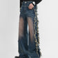 【24s February.】Heavy-duty Side Raw Edge Gradient Jeans