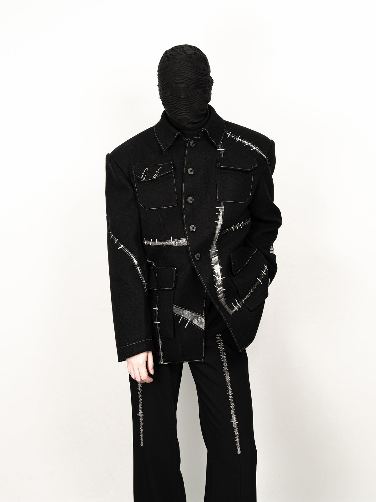 【25s Feb.】Thick Contrast Color Stitching Woolen Jacket