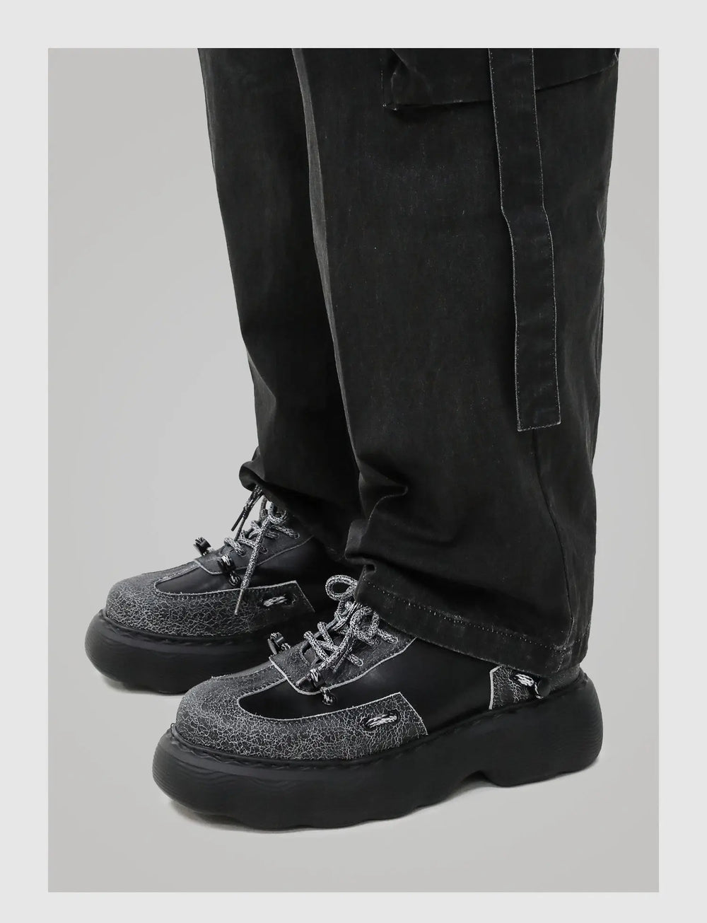 Trendy Platform Casual Leather Shoes ArtsKoreanMan