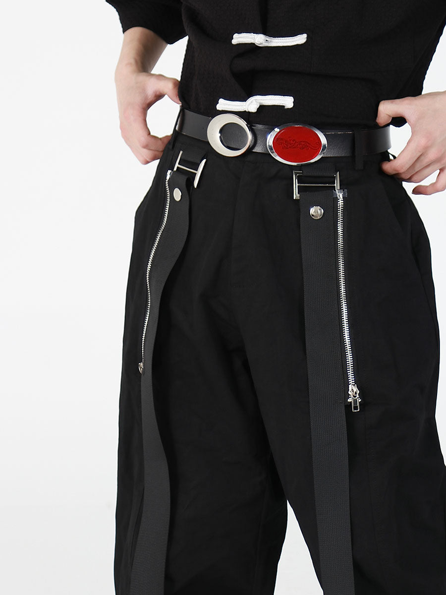 【24s January.】Ribbon Splicing Design Casual Pants