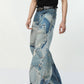 【24s April.】Trendy Distressed Patched Loose Jeans