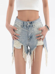 【23s July.】High Waist Ripped Shorts ArtsKoreanMan