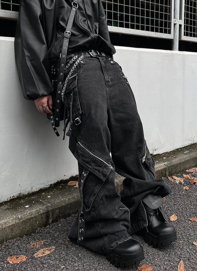 【25s Jan.】Wasteland Zipper Pocket Straight Jeans