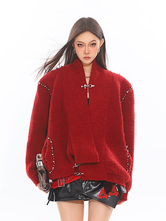 【24s Dec.】Metal Button Thick Knitted Sweater ArtsKoreanMan