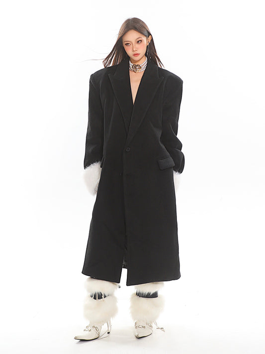 【24s Nov.】Classic Woolen Detachable Fur Coat ArtsKoreanMan