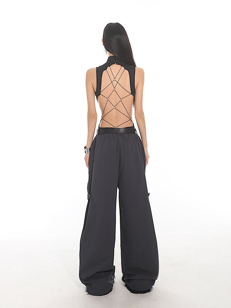 【24s Nov.】Cross-Back Slim Fit Jumpsuit