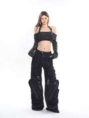 【24s April.】Zippered 3D Large Pocket Jeans ArtsKoreanMan