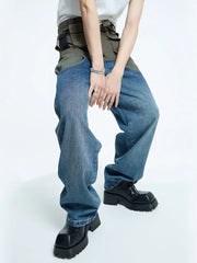 【23s September.】Vintage Multi-Pocket Panel Denim Cargo Pants ArtsKoreanMan