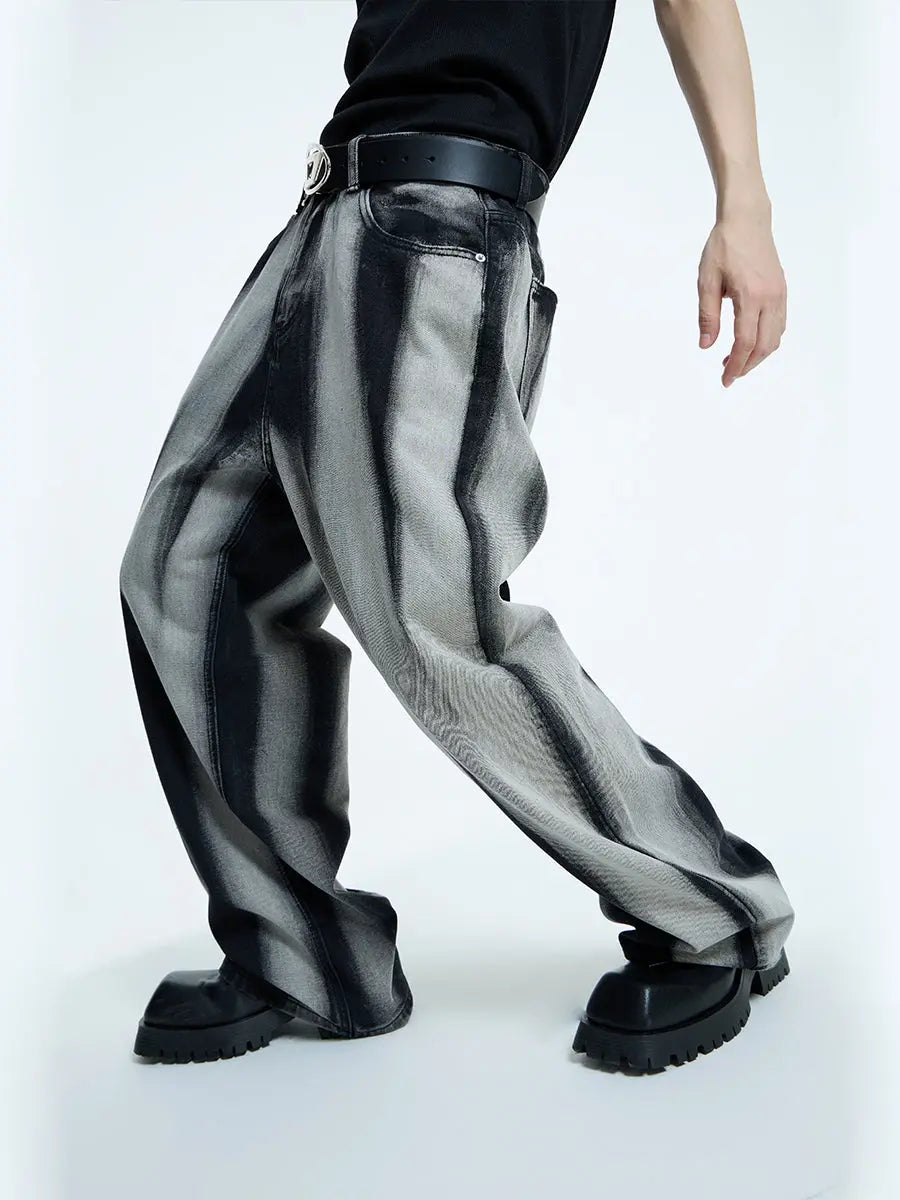 【23s September.】Relaxed tie-dye straight-leg jeans ArtsKoreanMan