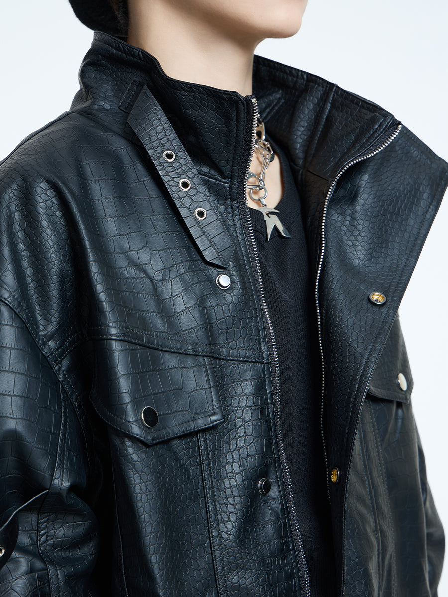 【23s September.】Loose Casual Retro PU Leather Jacket+ Leather Pants-M/L ArtsKoreanMan