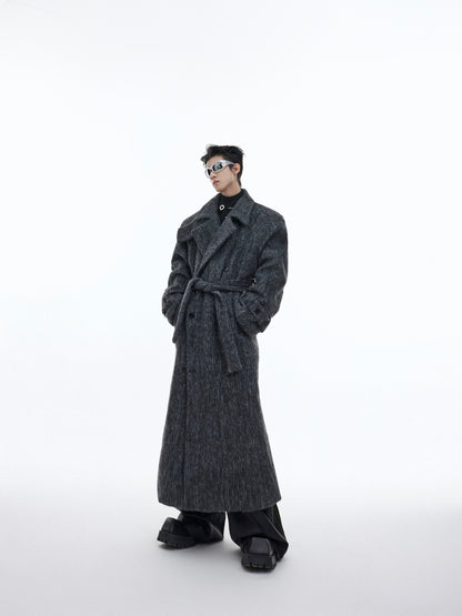 【23s November.】Double Layer Thickened Strappy Woolen Coat