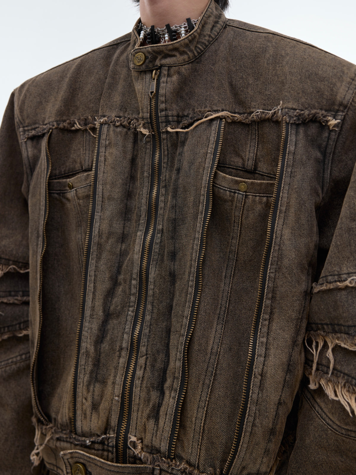 【24s Sep.】Metal Tassel Distressed Washed Denim Suit ArtsKoreanMan