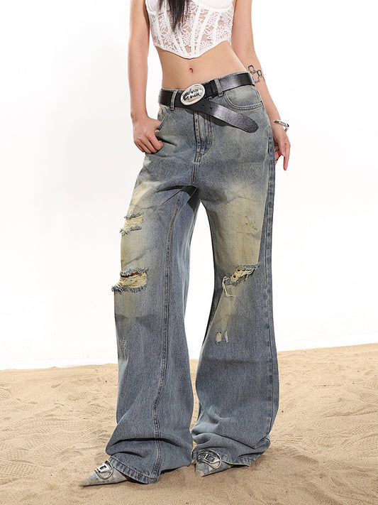 【24s March.】Distressed High Waisted Jeans