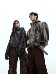 【24s January.】Retro Graffiti Metallic Hooded Sweatshirt ArtsKoreanMan