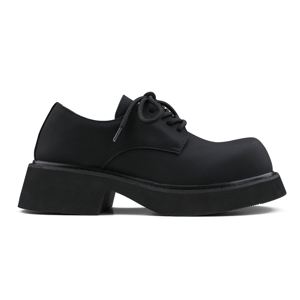 Personality Thick Sole Versatile Big Head Derby Shoes ArtsKoreanMan