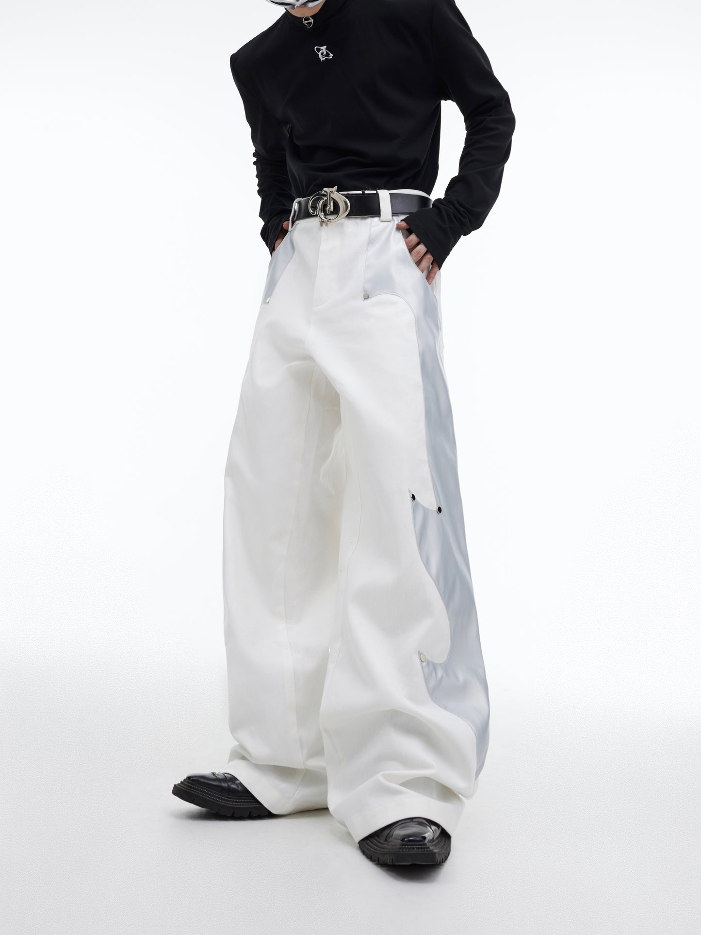 【23s October.】Flame Studded Metal Embellished Trousers