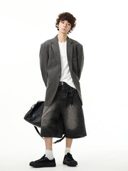 【24s April.】Loose Bf Lazy Style Short Jeans ArtsKoreanMan