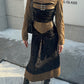【23s December.】Black and Brown Patchwork Leather Hottie Dress