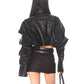 【24s Oct】American Retro Pleated Short Leather Jacket