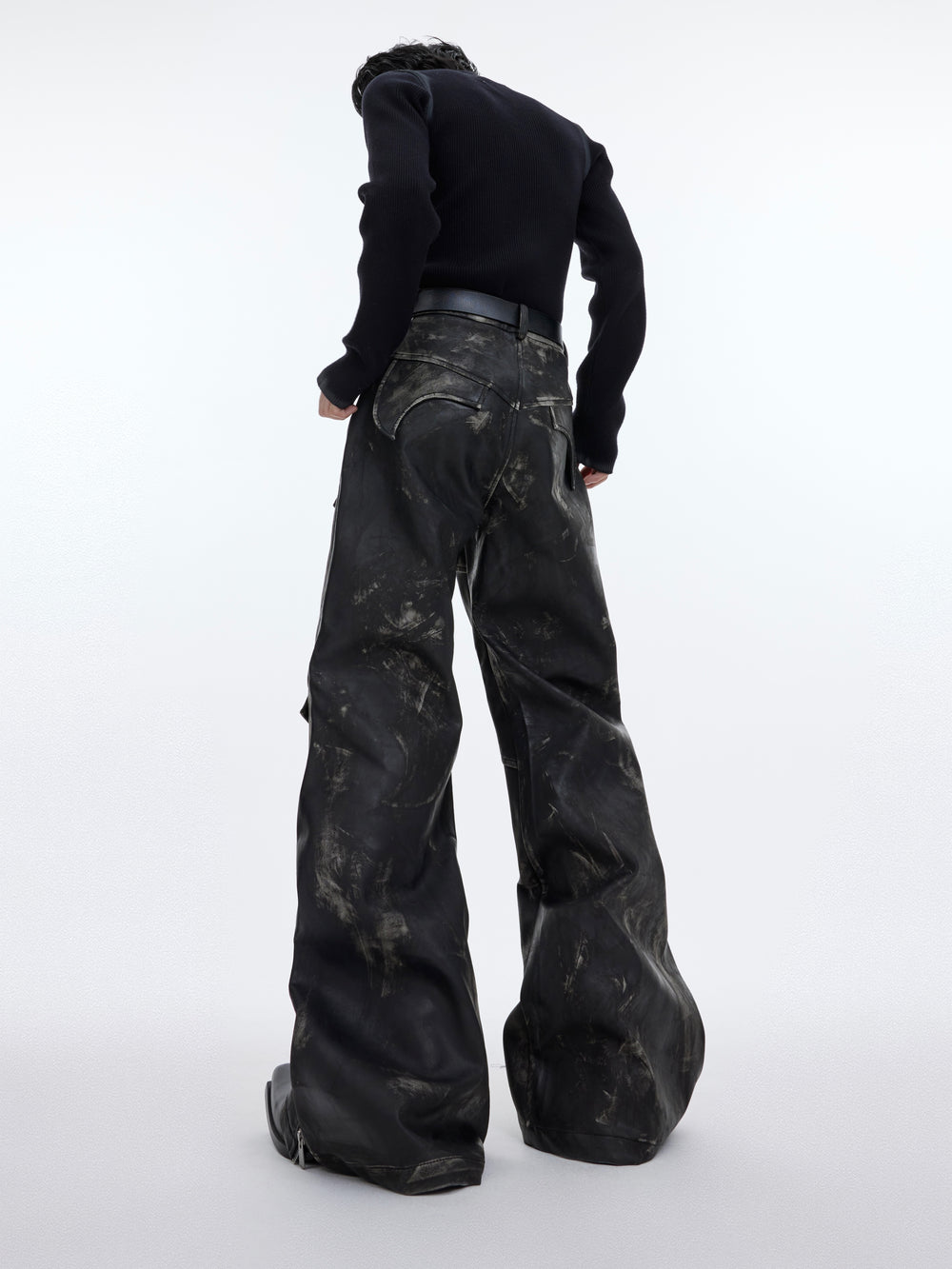 【23s November.】Distressed Faded Leather Trousers ArtsKoreanMan