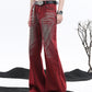 Red Flared American High Street Jeans
